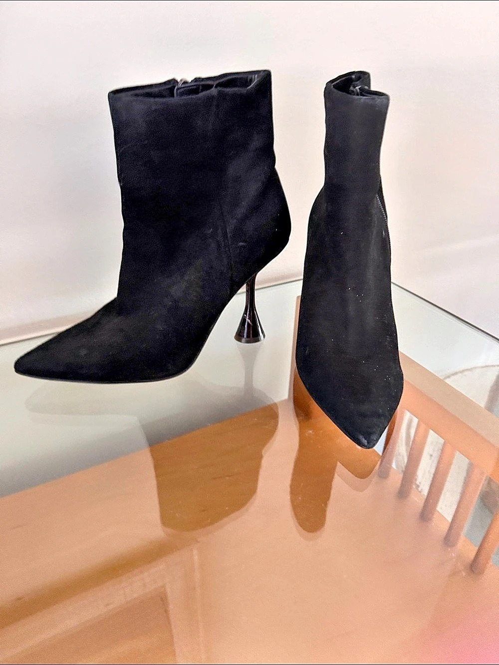 Gianni Bini Pointed Toe Stiletto Heeled Boots in Black Like New